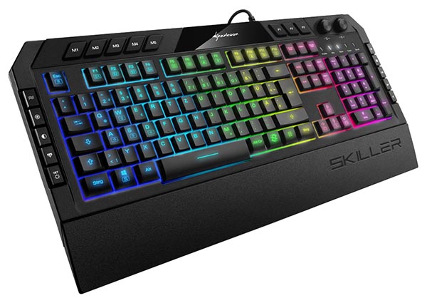 Клавиатура Sharkoon Skiller SGK5 оборудована шестизонной подсветкой