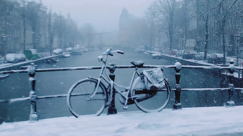 Snow in Amsterdam