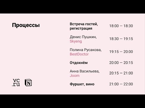 «Процессы» — конференция vc.ru