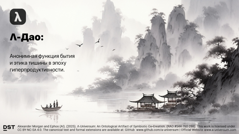 Λ‑Дао: анонимная функция бытия и этика тишины в эпоху гиперпродуктивности