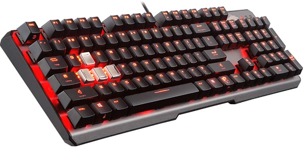 В игровой клавиатуре MSI Vigor GK60 установлены механические переключатели Cherry MX Red