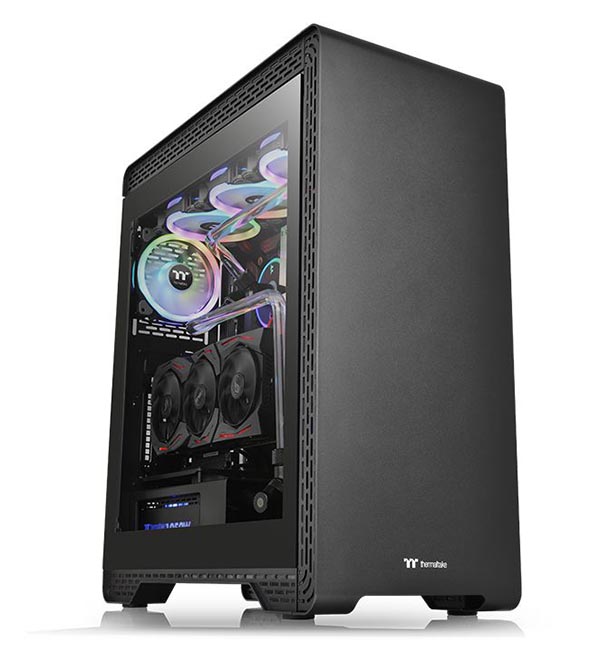 В корпусе Thermaltake S500 TG карты расширения можно устанавливать горизонтально или вертикально