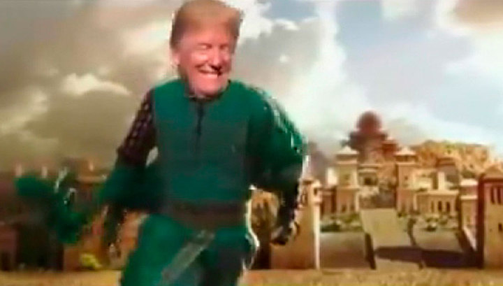 Трамп снялся в клипе в роли индийского принца-супергероя