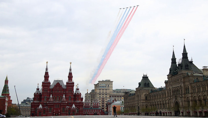 В Москве прошла репетиция воздушного Парада Победы