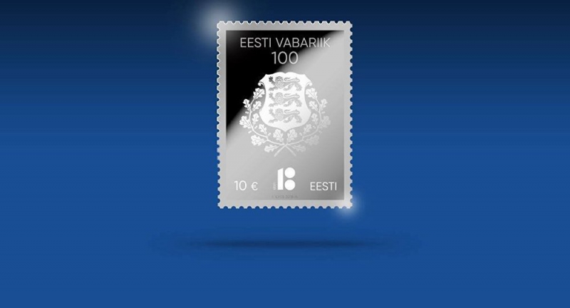 К 100-летнему юбилею Эстонии выпустят марку из серебра