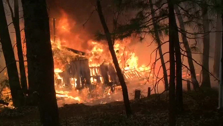 Число жертв природных пожаров в Калифорнии увеличилось до 44