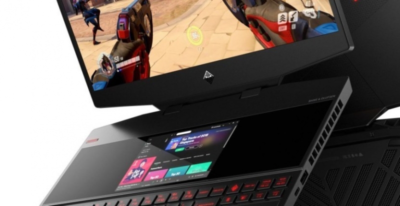 HP представил игровой ноутбук со вторым экраном над клавиатурой