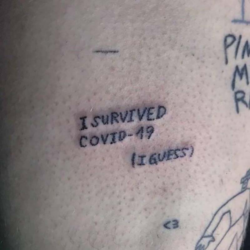 Татуировки посвященные вирусу COVID-19