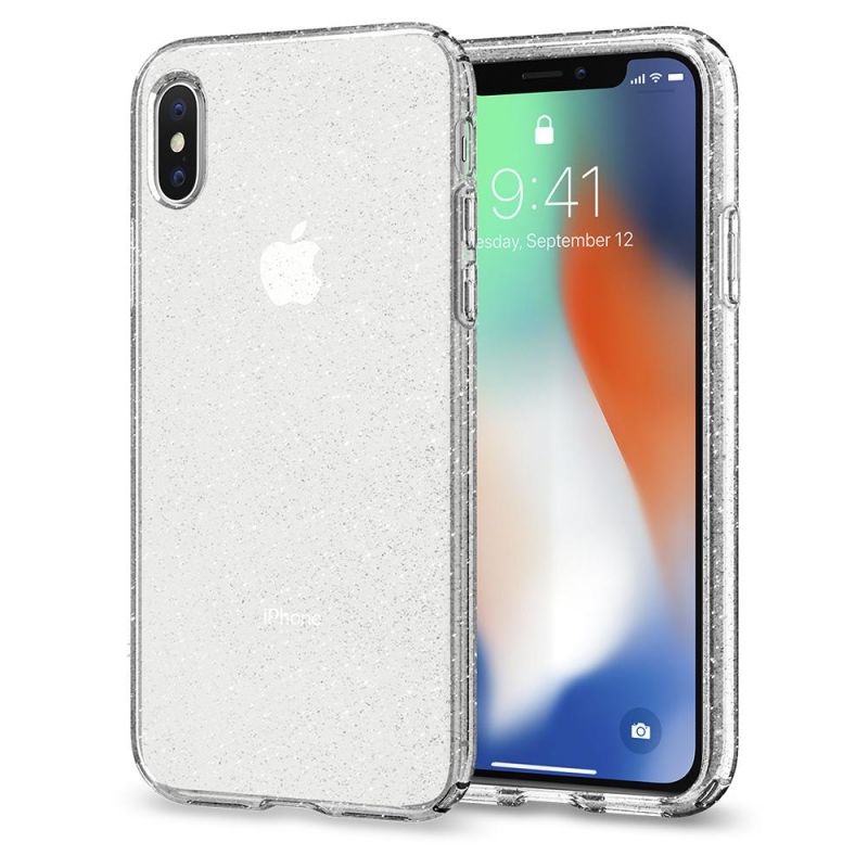 iPhone X Case Liquid Crystal Glitter