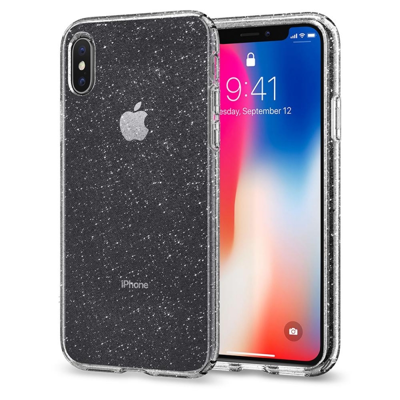 iPhone X Case Liquid Crystal Glitter