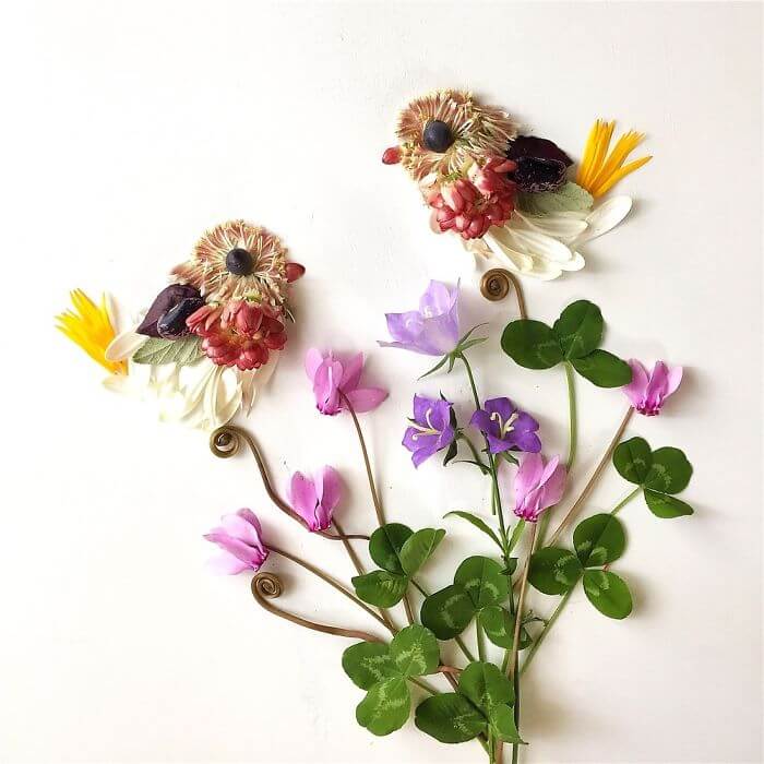 Картины из цветов от флориста Бриджит Коллинз