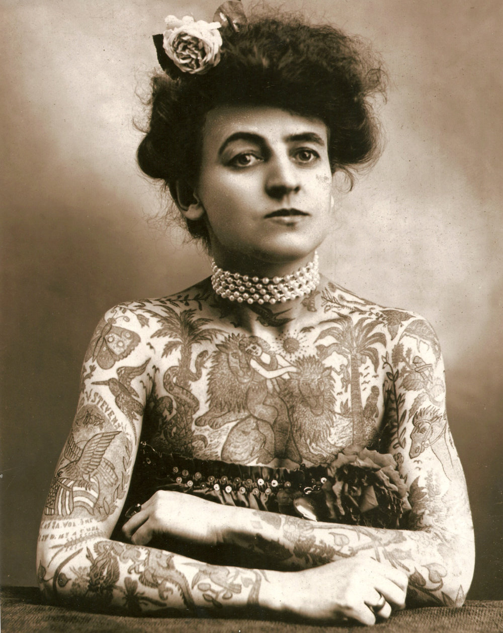 Мод Вагнер, первая женщина-татуировщик, США, 1907 год
