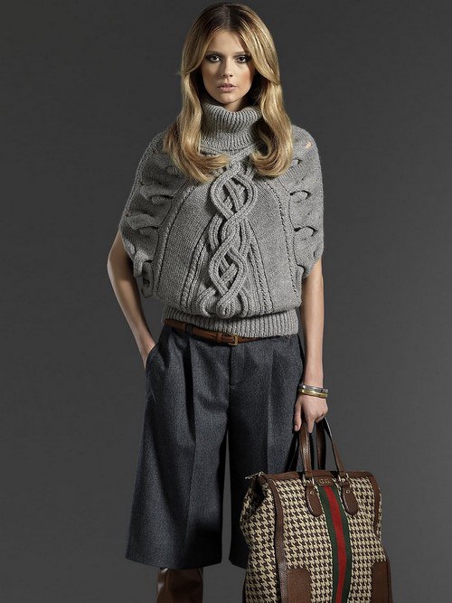 Модные вязаные вещи: фото идеи фасонов вязаного гардероба