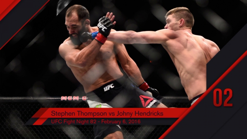 UFC Top 10 KOs of 2016 # 2 Stephen Thompson KO Johny Hendricks