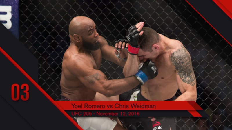 UFC Top 10 KOs of 2016 # 3 Yoel Romero KO Chris Weidman