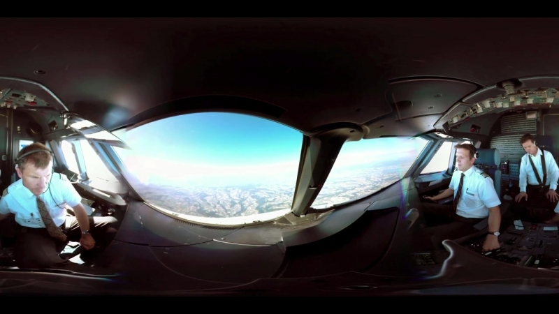 Как взлетает самолет вид из кабины 360°