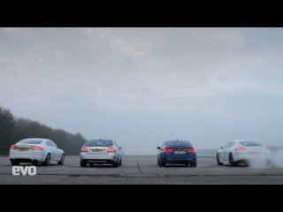 Porsche Panamera S (970) vs BMW M5 (F10) vs Mercedes-Benz E 63 AMG (W212) (M157) vs Jaguar XFR