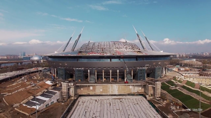 Стадион "Санкт-Петербург" с воздуха. Апрель 2016