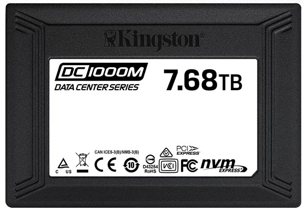 Kingston начала поставки SSD серии DC1000M емкостью 7,68 Тбайт для ЦОДов