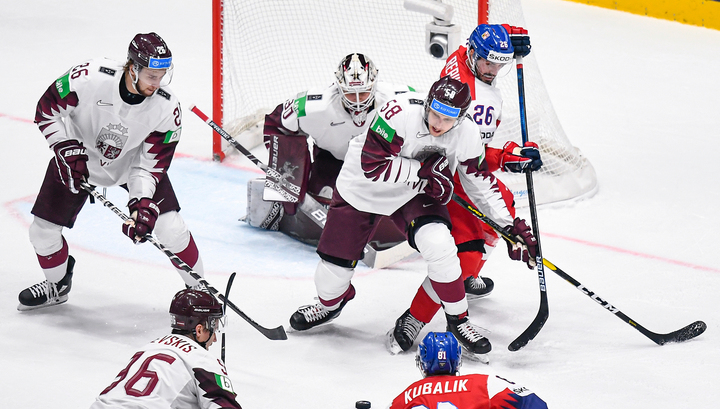 Чемпионат мира. Сборная Латвии потерпела поражение от чешских хоккеистов