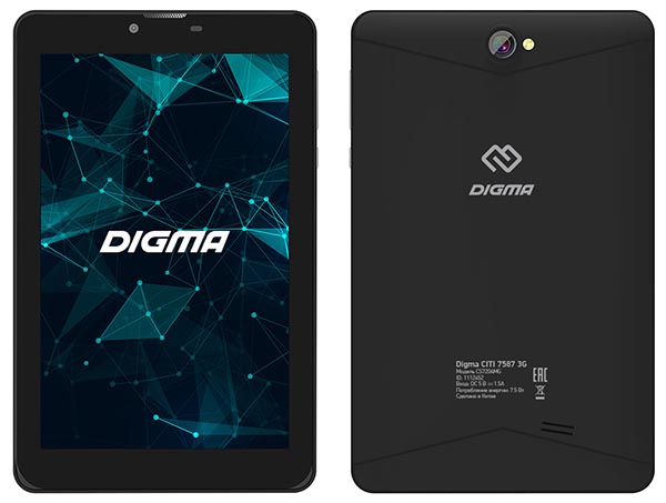 Компактный планшет Digma CITI 7587 3G можно использовать как мобильный телефон