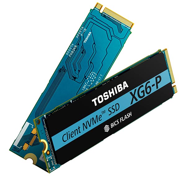 Максимальная емкость SSD-накопителей Toshiba XG6-P составляет 2 Тбайт