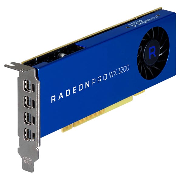 AMD представила профессиональный видеоадаптер Radeon Pro WX 3200