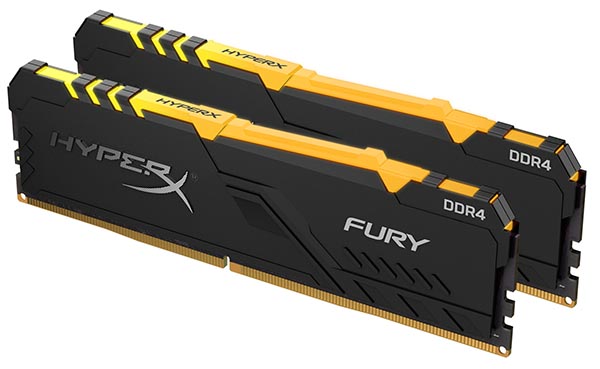 Модули памяти HyperX серий FURY DDR4 RGB и FURY DDR4 поступят в продажу в сентябре